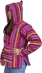 Mexican Poncho Baja Hoodie-Surfer DrugRug Jacket Unisex sz: M, L, XL, 2XL, 3XL