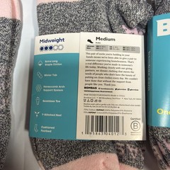 4 Pack Bombas All-Purpose Ankle Socks – Women&rsquo;s Medium – Grey / Light Pink