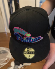 New Era 59FIFTY Philadelphia Phillies Black Men&rsquo;s Fitted Baseball Cap Size 8