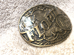 Florida State Seal Buckle Solid Brass Award Design Medals 1st Edition Vtg 80&rsquo;s