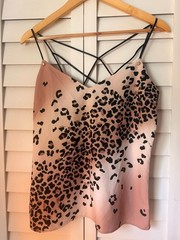 Love Republic Leopard Print Caged Strap Camisole