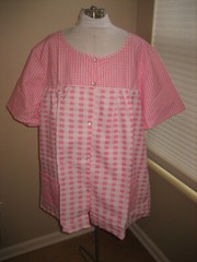NWT LATI FASHION Pink Checks Short Duster House Coat – 54017 – Size 2X – New
