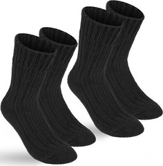 BRUBAKER 2 Pairs Unisex Alpaca Wool Socks – Thick Winter Socks for Men or Women
