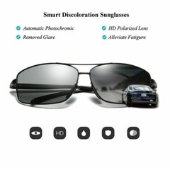 VEITHDIA Aluminium HD Polarized Photochromic Sunglasses Men UV400 Pilot Glasses