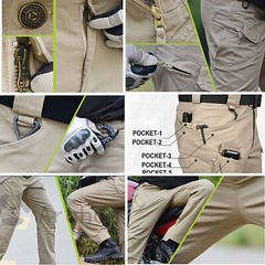 Mens Cargo Pants Tactical Waterproof Work Outdoor Hiking Combat Trousers US