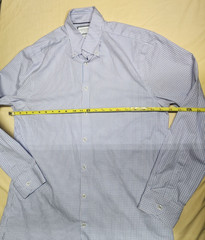 Charles Tyrwhitt Shirt Men 16 1/2 Non Iron Slim Fit Long Sleeve Purple Check EUC