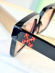 Off White Style Black Rectangle Sunglasses Pink Lens Fashion Eyewear Unisex