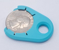 Coin Holder Keychain Quarter Keeper Minimalist for Shopping Carts