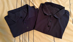 Breeze Men’s Set-Navy & Gray Solid Polo Shirts 3XL Regular Short Sleeve