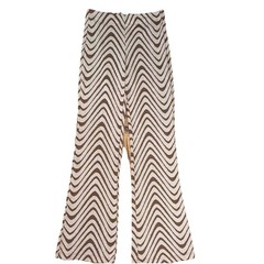 Urban Outfitters Women’s Chevron Flared Pants Brown/Beige Size M Regular