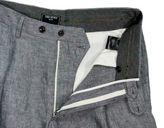Todd Snyder Tailored Tab Shorts Variegated Blue Linen 8.5&Prime; In SZ 32 New $178
