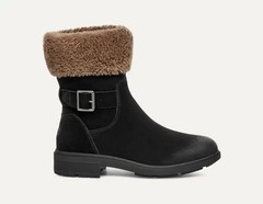 UGG Womens Harrison Cuff Winter Waterproof Faux Fur Black Sz 10 Standard Fit