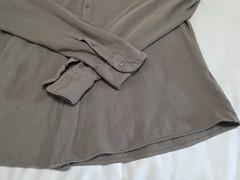 NEW Cotton Citizen USA Handmade Button-up Supima Cotton L/S Taupe Shirt Medium