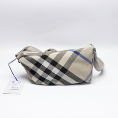 Burberry Small Shield Checked Pattern Messenger Bag