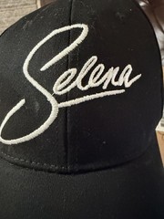 Selena Quintanilla Script SnapBack Hat Latin Music Official Merchandise Black
