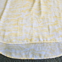 Simply Vera Wang Tunic Top Women&rsquo;s XXL Blouse White Yellow Short Sleeve Boxy