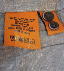 Tailor Vintage Shirt XL Gray Button Down 100% Cotton Contrast Cuffs Pocket