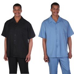 Men&rsquo;s Two Piece Walking Suit Solid Color Design By Fortino Landi 2954