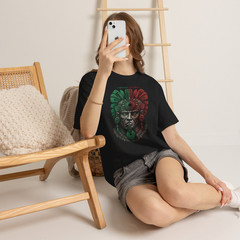 Ancient Eclipse Warrior Aztec Inspired Graphic T-Shirt