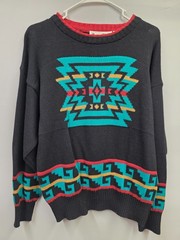 Vintage PIONEER WEAR Aztec Southwestern Pattern Pullover Sweater Sz Large