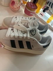 adidas Campus 00s Women’s Low Top Suede Sneakers Lace Up Crystal White/Green