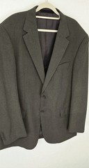 M&S Tailoring Single Breasted Jacket &lsquo;Beige&rsquo; Machine Washable UK Chest 44&Prime; Long