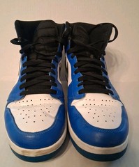 Jordan Air Jordan 1 Game Royal High Top Black White Blue Athletic Shoes Sz 10
