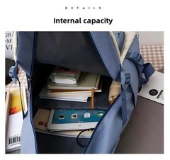 4Pcs Set Multifunction 4-in-1 Backpack Large Capacity Breathable School Rucksack
