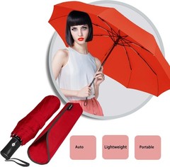Windproof Travel Umbrellas Durable & Compact folding Umbrellas for Rain+UV Prote
