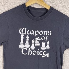 Weapons of Choice T-Shirt Adult Small Black Punk Hardcore Pittsburgh Chess Metal