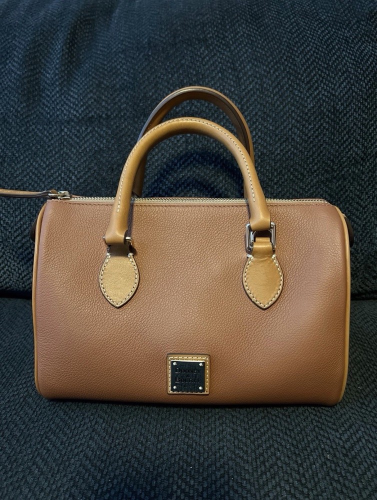 Dooney & Bourke Women&rsquo;s Pebbled Brown Satchel Top Handle Zip