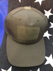 GREEN RIPSTOP Tactical Operator Contractor Adjustable Baseball Cap for Patches