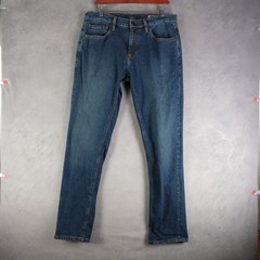 Roark Jeans Mens 33X32 Blue Slim Fit Hwy 133 Cotton Hemp Stretch