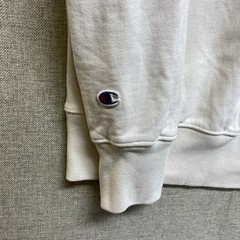 Champion, Reverse Weave Logo Pullover Sweater LS , White Ivory Color Mens XL