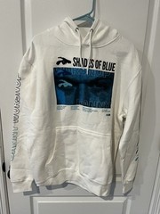 Danny Worsnop “Shades of Blue” Hoodie White – NWOT – No Size Tag