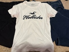 Hollister Clothes Bundle, One Shirt And Two Low Rise Bootcut Pants