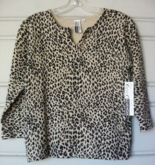 RETRO 60&rsquo;s…ONNO GRAY…SEXY LEOPARD PATTERN…TIGHT…SWEATER…NWT…sz SMALL