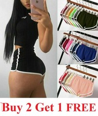US Sexy Sports Women Shorts Yoga Casual Gym Lady Jogging Lounge Summer Beach