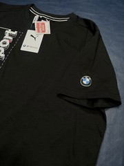 PUMA BMW MOTORSPORT MMS ESSENTIAL VERTICAL & BACK LOGO SHIRT MEN’S SIZE XL, NWT!
