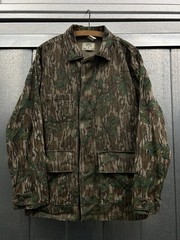 Vintage Mossy Oak Green Leaf Jacket Size Medium USA Made 80s 90s Hunting Camo