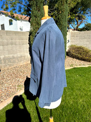 Eileen Fisher Notch Collar Linen Silk Twill Blazer Jacket Sz M Eclispe $298 NWT