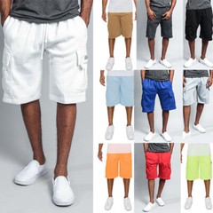 Victorious Men&rsquo;s Heavy Weight Fleece Cargo Pocket Sweat Short Pants S~6XL -VS76