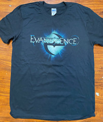 Evanescence Amy Lee 2012 Tour Black Double Sided U.S Dates SZ M-NWOT