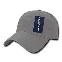 Gray Plain Solid Blank Washed Cotton Polo Style Low Crown Baseball Ball Cap Hat