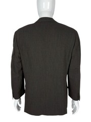 Ermenegildo Zegna Mens US 42 EU 52 Blazer Green Brown 100% Wool Double Breasted