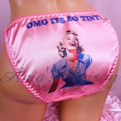Sissy Satin Pinup Panties for MEN – Valentine&rsquo;s Humiliation shiny string bikini