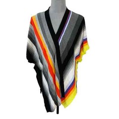 CAbi Women’s XS / S Serape Cardigan Shrug Poncho Bold Fiesta Colorful