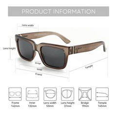 ZENOTTIC Retro Rectangle Sunglasses for Men Women Polarized UV400 Protection