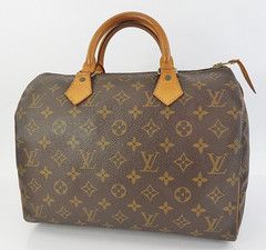 Authentic LOUIS VUITTON Speedy 30 Monogram Boston Handbag Purse #64236