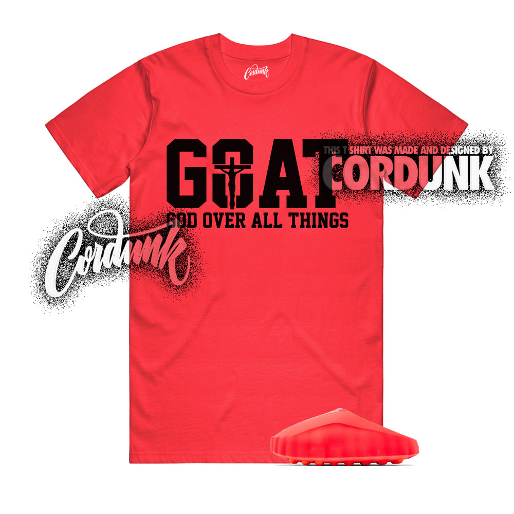 Mind 001 Slide Solar Red Infrared Hyper Crimson Black T Shirt Match GOAT